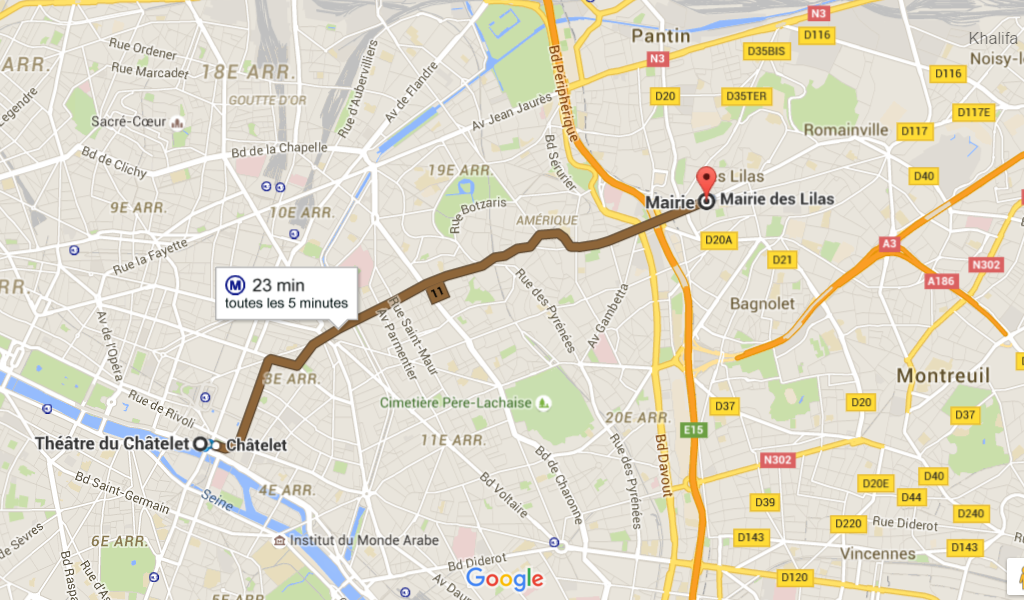 Carte du métro 11