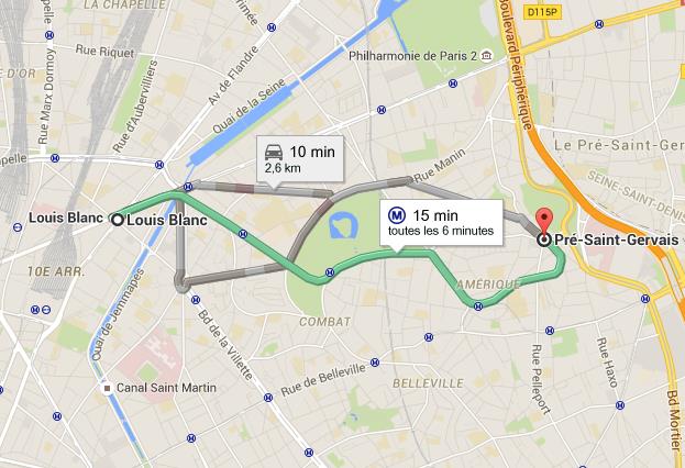 Carte du métro 7bis