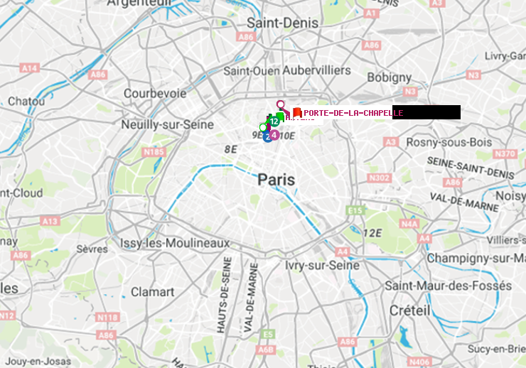 plan itinéraire ratp de Anvers à Porte de la Chapelle