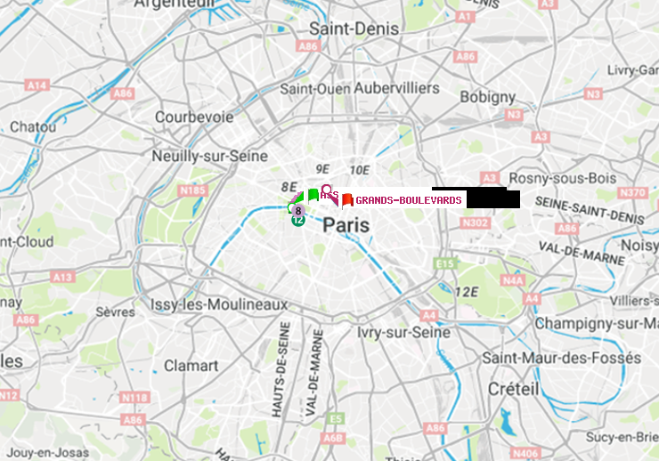plan itinéraire ratp de Assemblée Nationale à Grands Boulevards