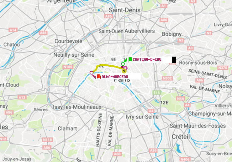 plan itinéraire ratp de Château d