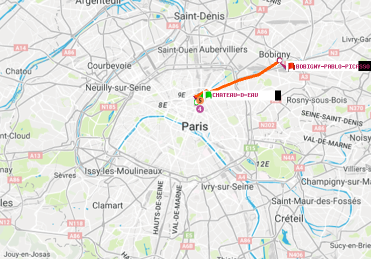 plan itinéraire ratp de Château d