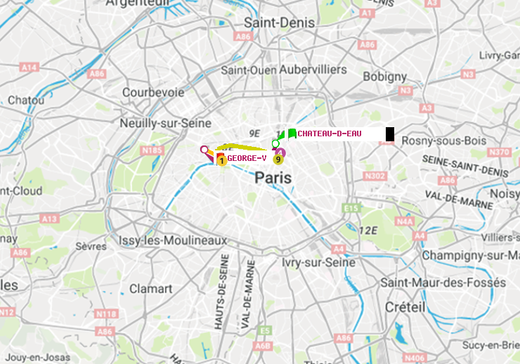 plan itinéraire ratp de Château d
