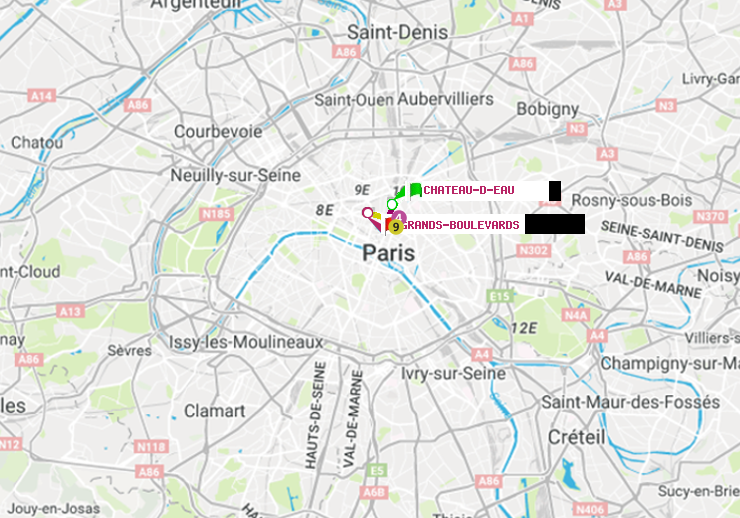 plan itinéraire ratp de Château d