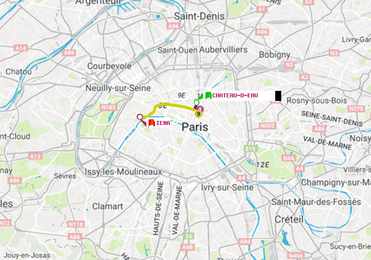 plan itinéraire ratp de Château d