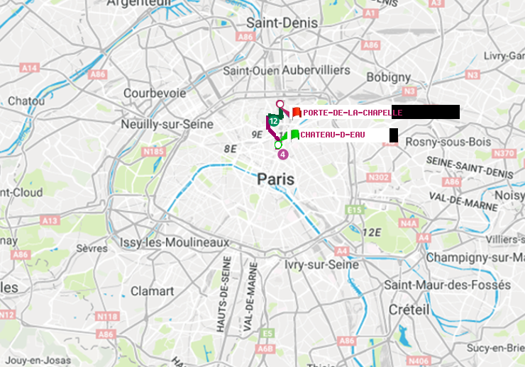 plan itinéraire ratp de Château d