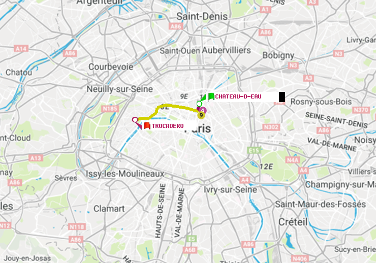 plan itinéraire ratp de Château d