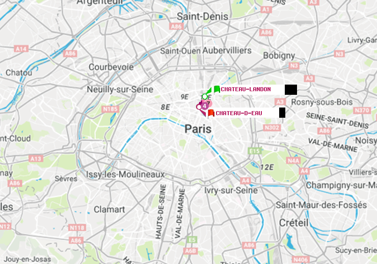plan itinéraire ratp de Château Landon à Château d