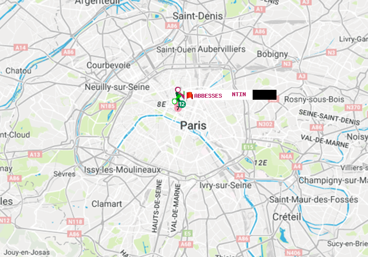 plan itinéraire ratp de Chaussée d
