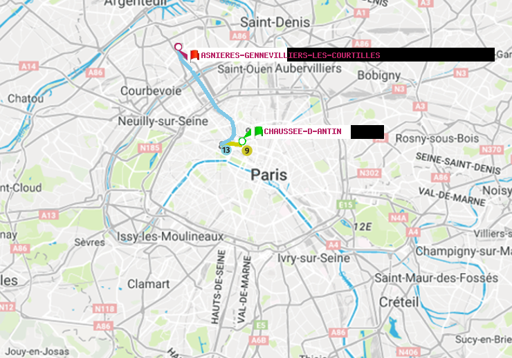 plan itinéraire ratp de Chaussée d