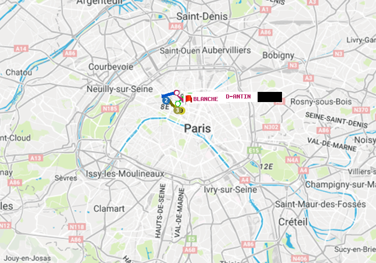 plan itinéraire ratp de Chaussée d