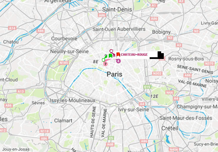 plan itinéraire ratp de Chaussée d