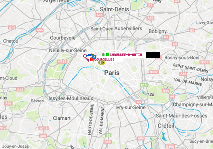 plan itinéraire ratp de Chaussée d