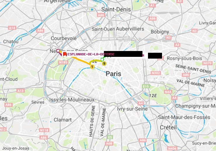 plan itinéraire ratp de Chaussée d