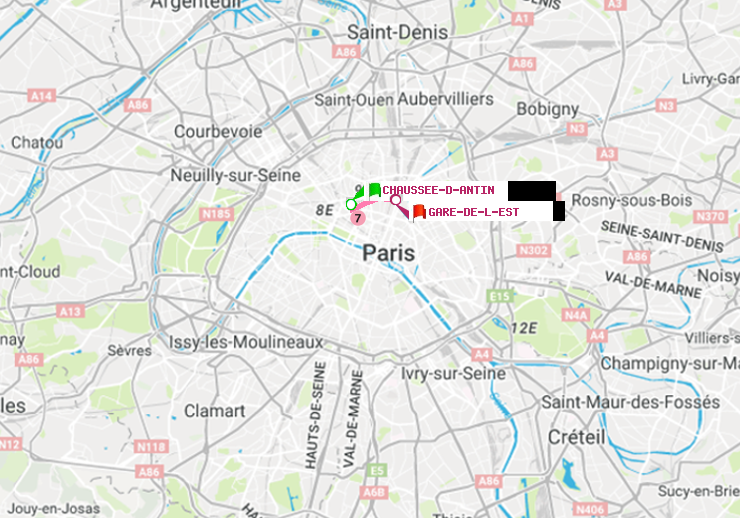 plan itinéraire ratp de Chaussée d