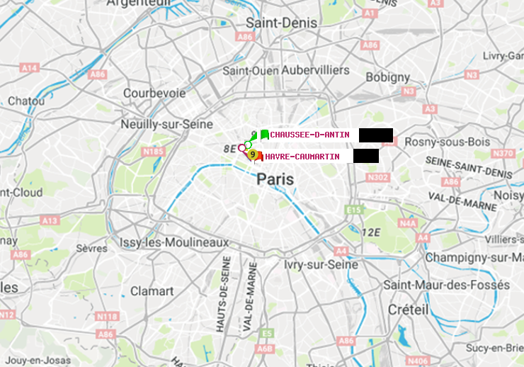 plan itinéraire ratp de Chaussée d