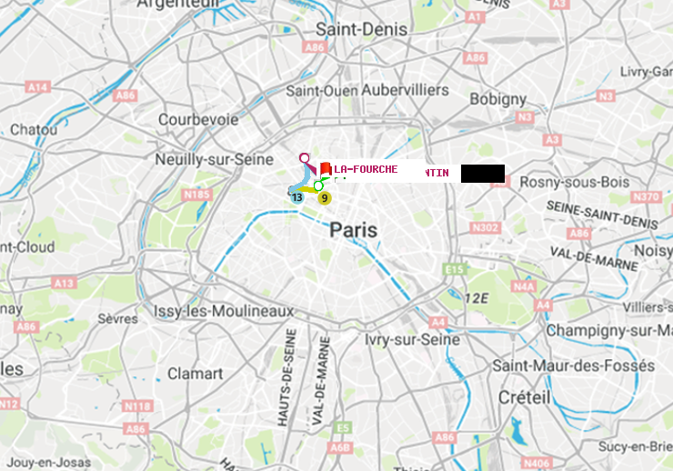 plan itinéraire ratp de Chaussée d