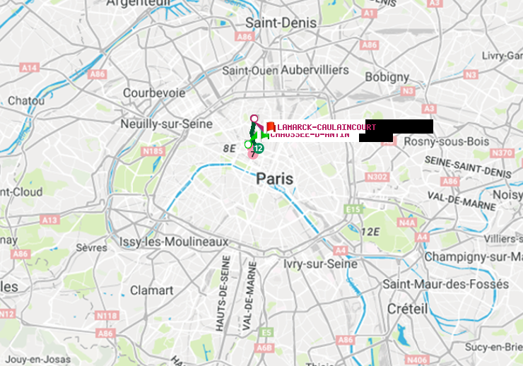 plan itinéraire ratp de Chaussée d