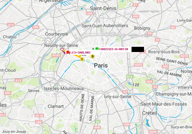 plan itinéraire ratp de Chaussée d