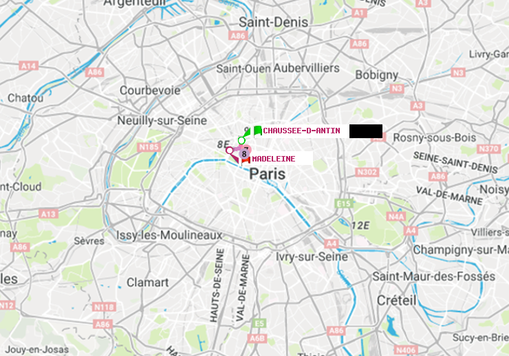 plan itinéraire ratp de Chaussée d