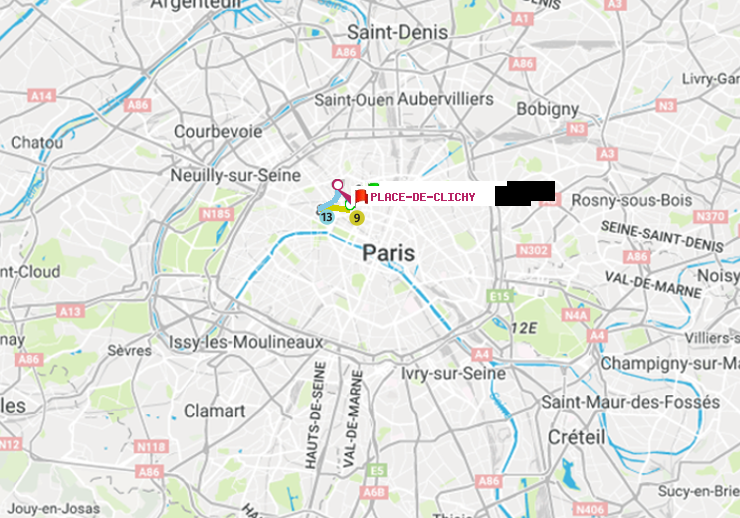 plan itinéraire ratp de Chaussée d