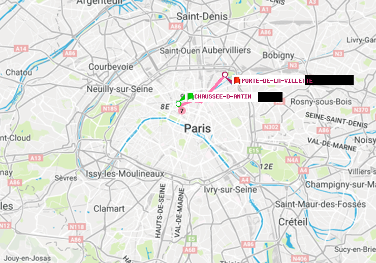 plan itinéraire ratp de Chaussée d