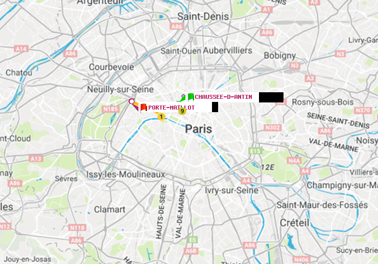 plan itinéraire ratp de Chaussée d