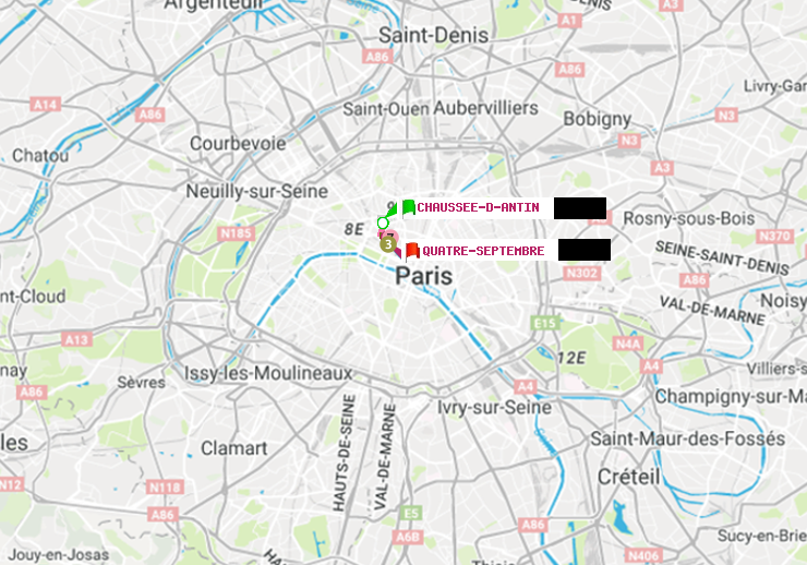 plan itinéraire ratp de Chaussée d