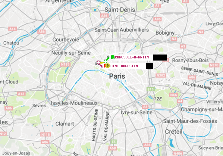 plan itinéraire ratp de Chaussée d