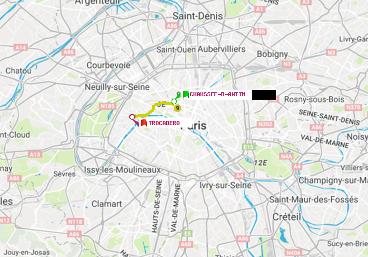 plan itinéraire ratp de Chaussée d