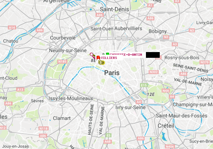 plan itinéraire ratp de Chaussée d