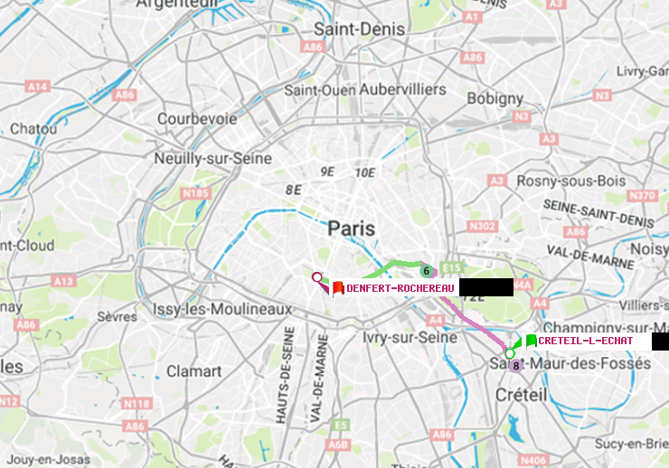 plan itinéraire ratp de Créteil-L