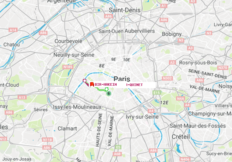 plan itinéraire ratp de Edgar-Quinet à Bir-Hakeim (Grenelle)