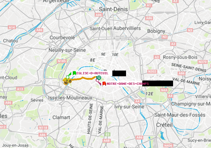 plan itinéraire ratp de Eglise d