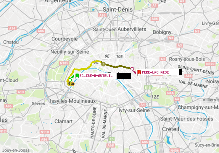 plan itinéraire ratp de Eglise d
