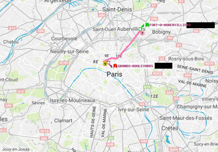 plan itinéraire ratp de Fort d