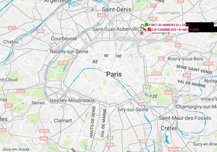 plan itinéraire ratp de Fort d