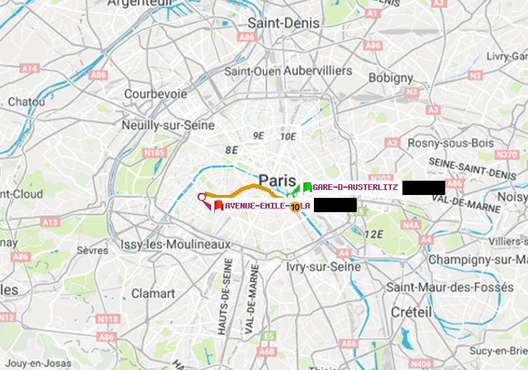 plan itinéraire ratp de Gare d
