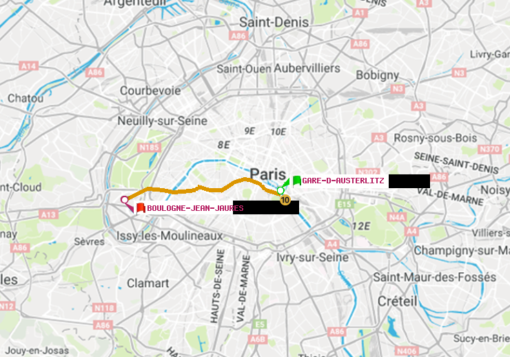 plan itinéraire ratp de Gare d
