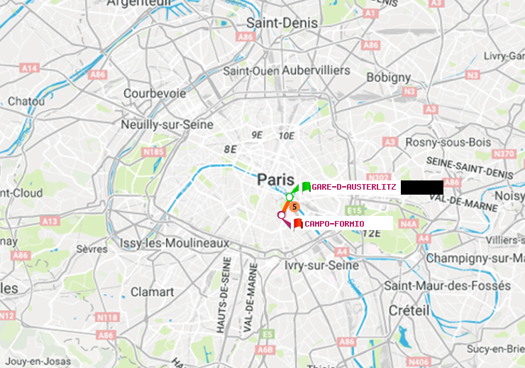 plan itinéraire ratp de Gare d