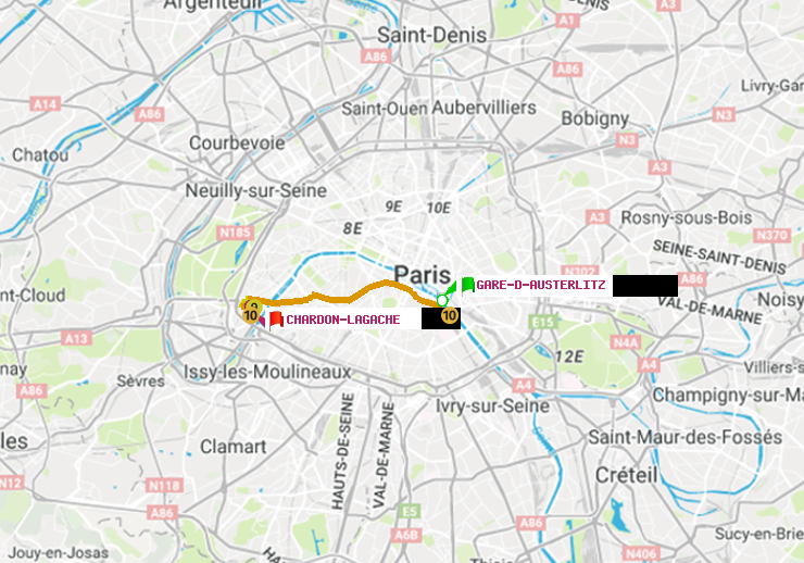 plan itinéraire ratp de Gare d