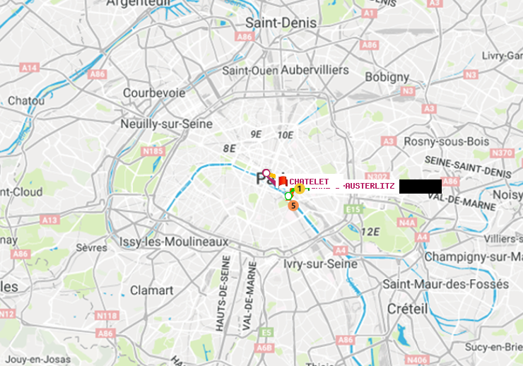 plan itinéraire ratp de Gare d