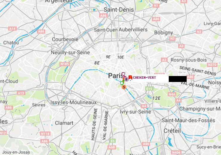 plan itinéraire ratp de Gare d