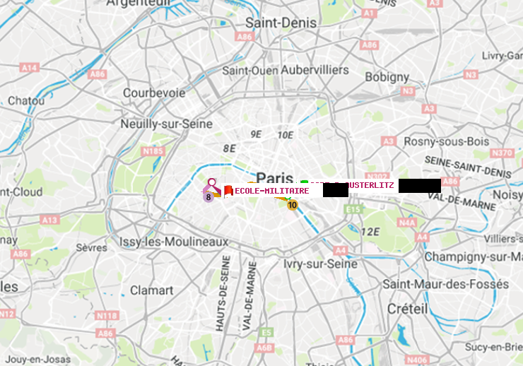 plan itinéraire ratp de Gare d