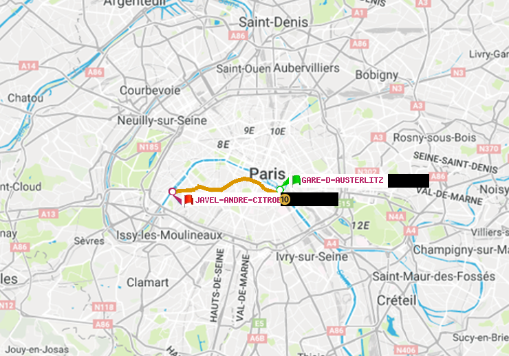 plan itinéraire ratp de Gare d