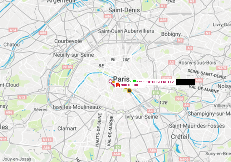 plan itinéraire ratp de Gare d