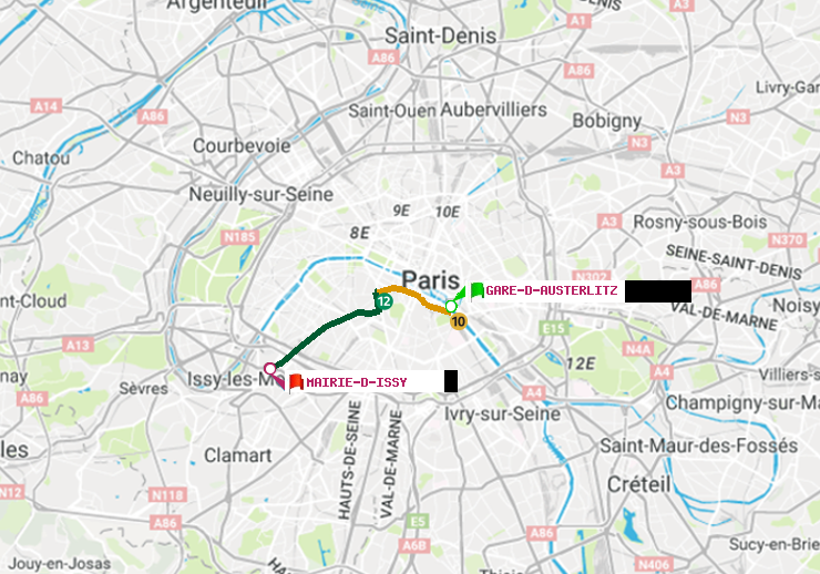 plan itinéraire ratp de Gare d