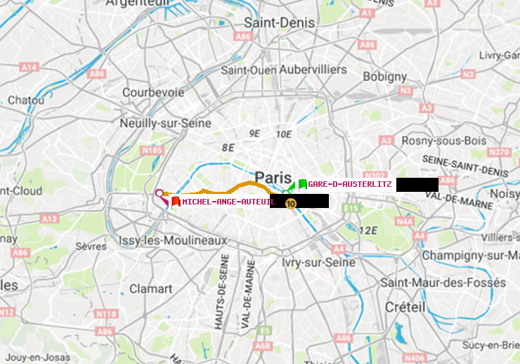 plan itinéraire ratp de Gare d