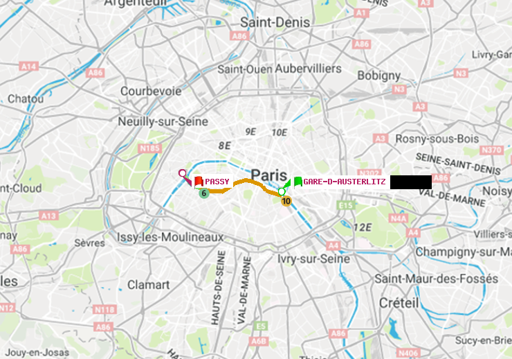 plan itinéraire ratp de Gare d