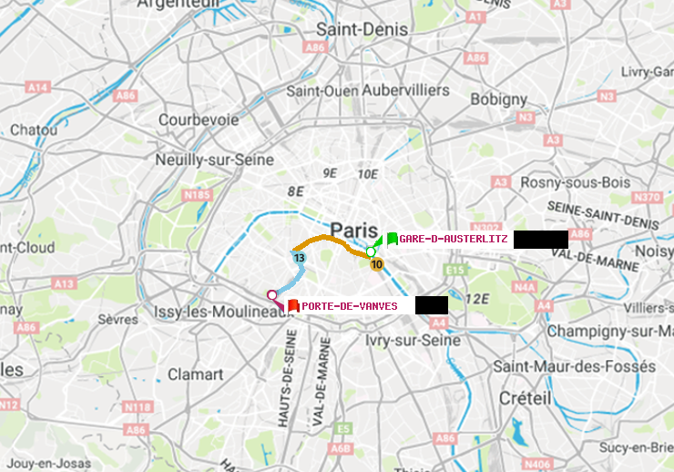 plan itinéraire ratp de Gare d